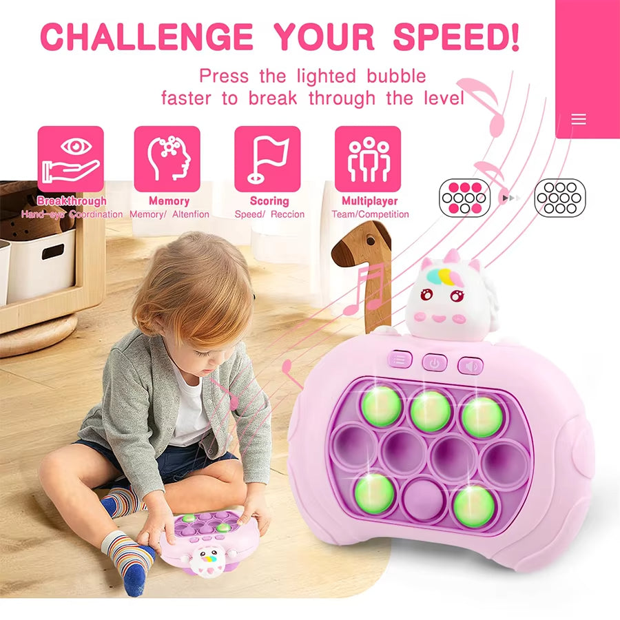 Electronic Pop it & Quick Push Game Console