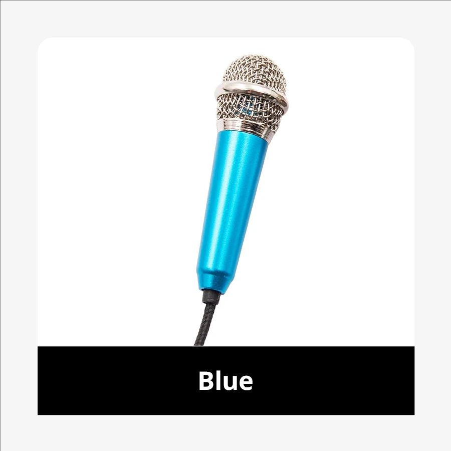 Portable 3.5mm Stereo Recording Microphone - Mini Plug & Play Mic for Smartphone, Karaoke, Streaming