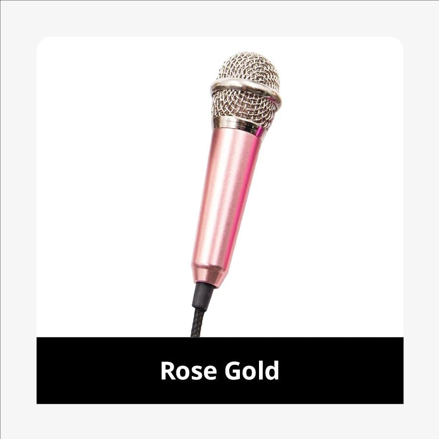 Portable 3.5mm Stereo Recording Microphone - Mini Plug & Play Mic for Smartphone, Karaoke, Streaming