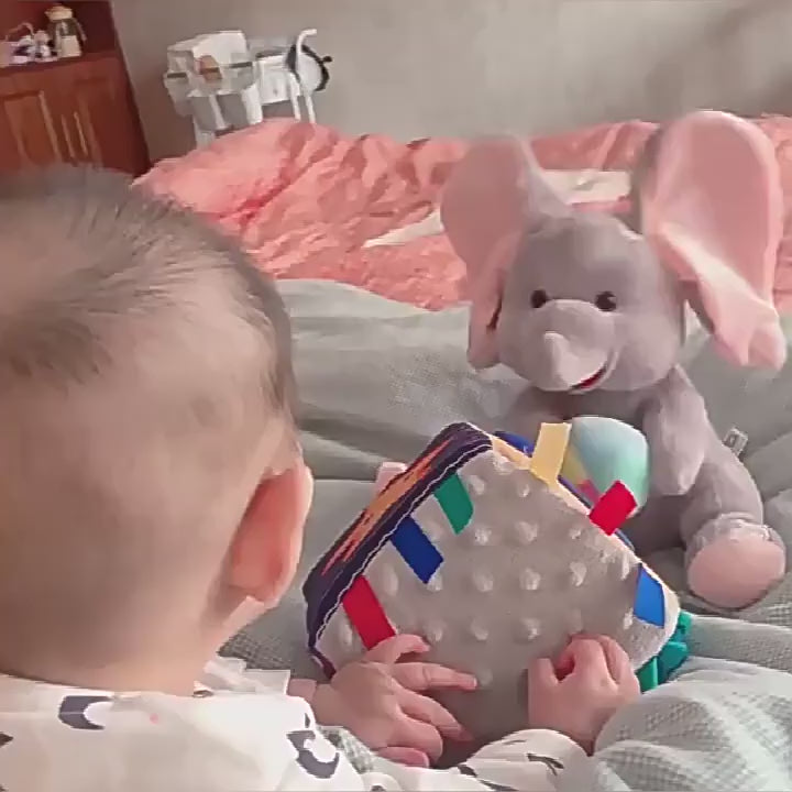 Magical Peek-A-Boo Elephant Plush Toy for Newborns & Infants | Interactive Tummy Time Fun